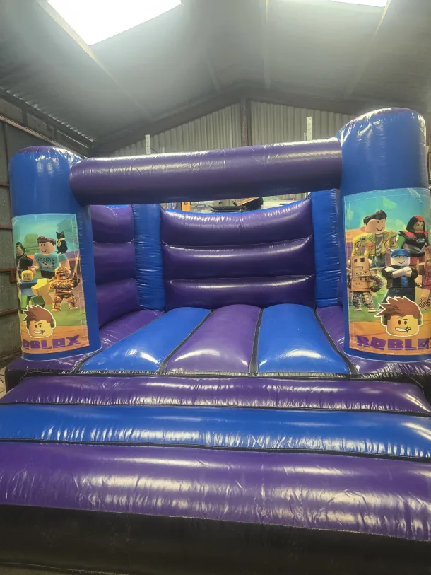 Blue And Purple Roblox H Frame Bouncy Castle