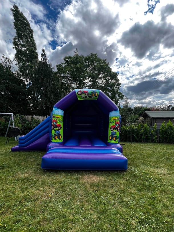 Tractor Theme Blue And Purple Castle With Side Slide