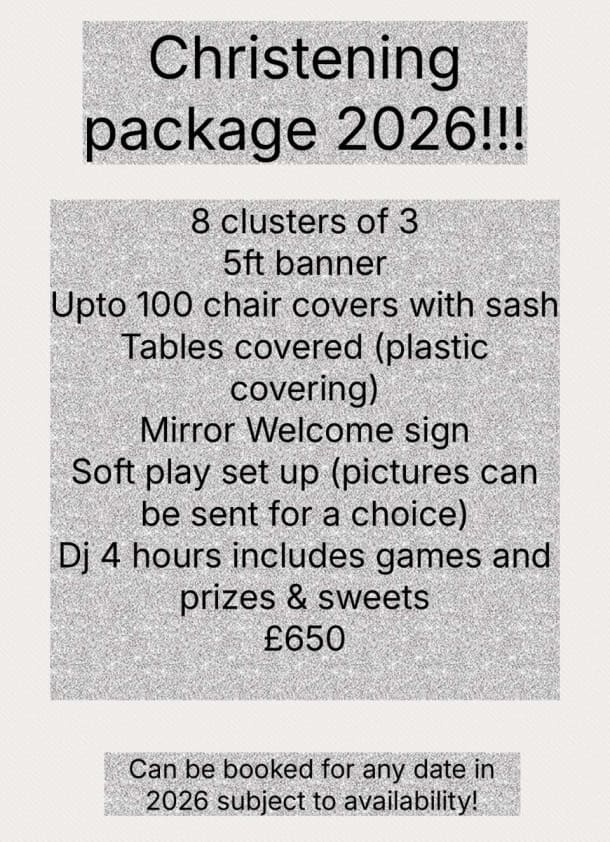 Christening Package 2026
