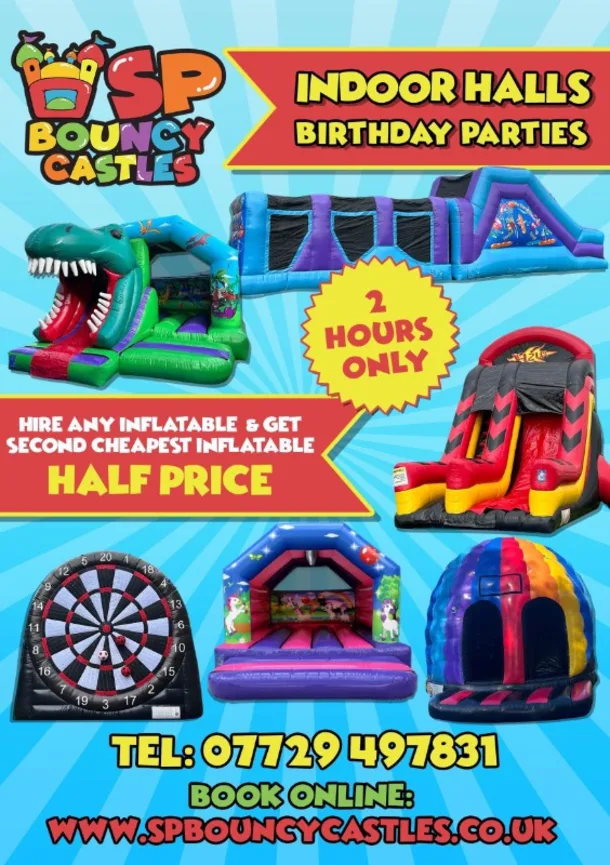 Half Price Indoor Halls Birthday Parties