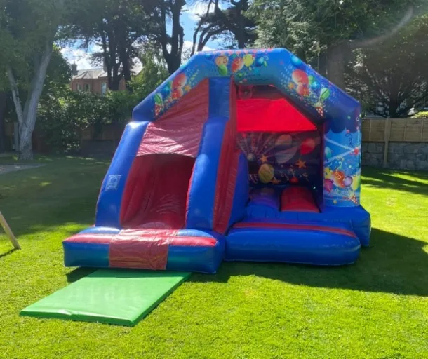 Red Party Combi Bouncy Castle And Slide Weekend