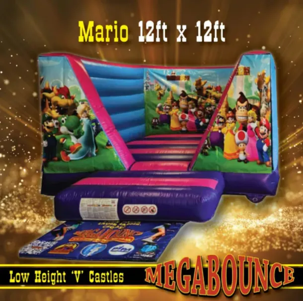 12ft X 12ft Low Height Super Mario Bouncy Castle