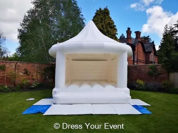 White Carousel Wedding Bouncy Castle