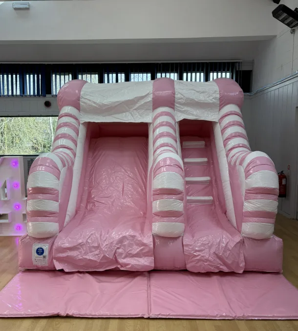 5ft Platform Pink And White Candy Twist Slide