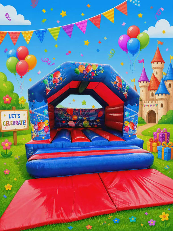 Blue Celebration Castle 12ft X 15ft