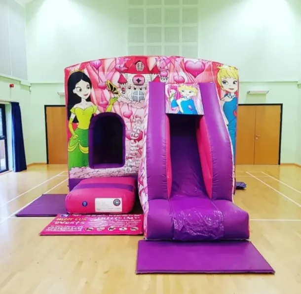 Princess Bouncy Castle Front Slide 12x17ft