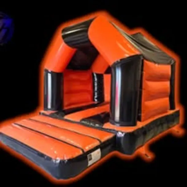 Black And Orange Bouncy Castle