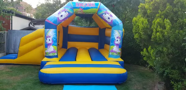 Unicorn Bouncy Castle Slide Combo