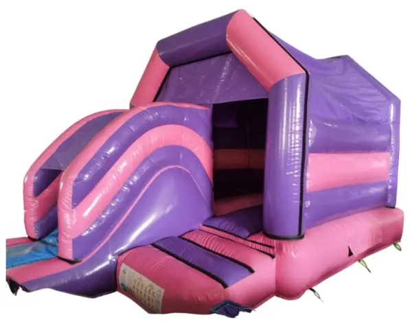 12x18ft Pink And Purple Combi Slide Castle