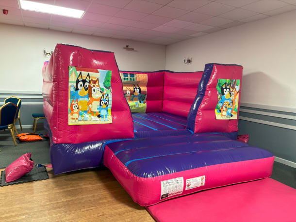 15ft X 12ft Pink And Purple  Box Indoor Castle - Bluey Theme