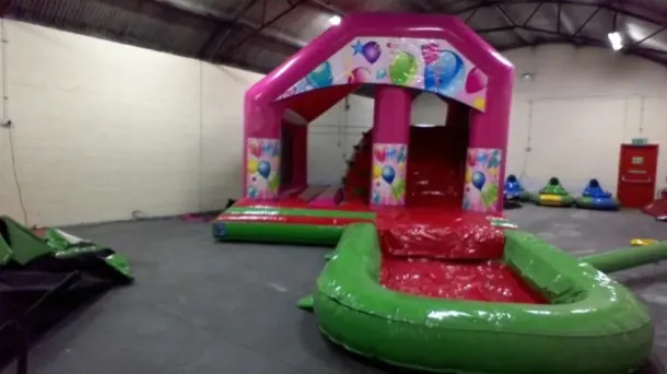 Pink Party Play And Waterslide