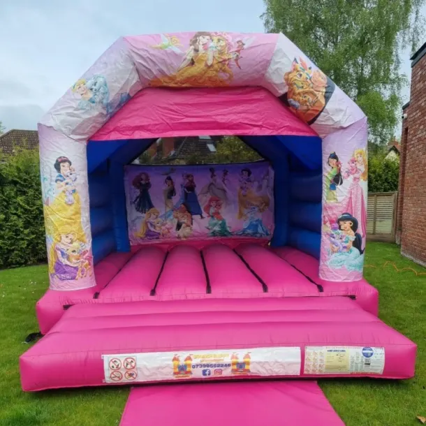 Pink 12ft X 12ft Princess Bouncy Castle