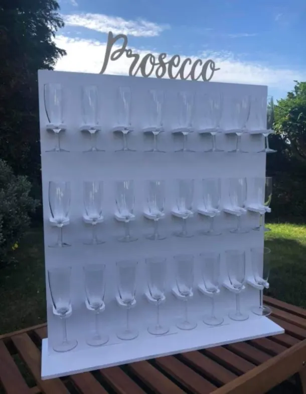 Tabletop Prosecco Wall Stand