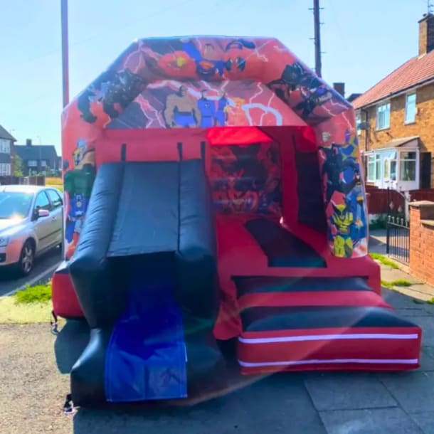 Superhero Bounce  Slide Bouncy Castle Combo