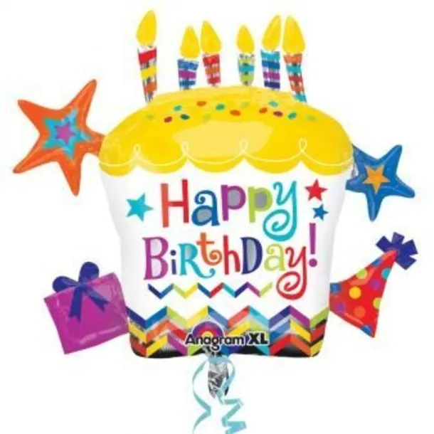 Happy Birthday Cupcake Star Supershape