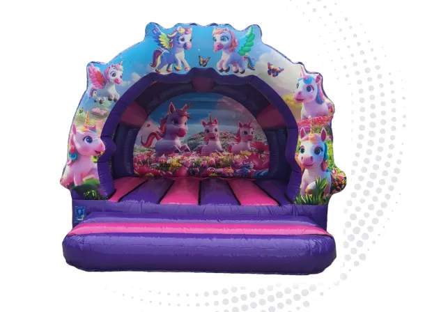 Fuscia Unicorn Bouncy Castle