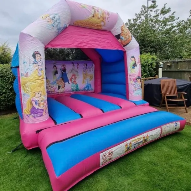 Pink And Blue 12ft X 12ft Princess Bouncy Castle