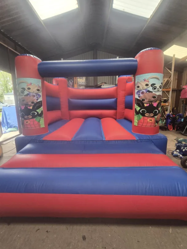 Barbie Red And Blue H Frame Bouncy Castle