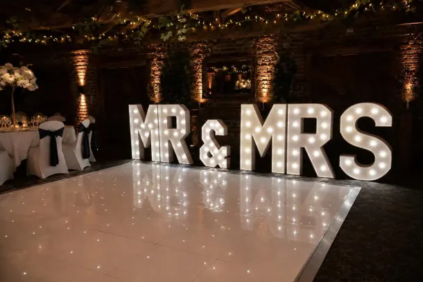 Mr And Mrs Led Letters