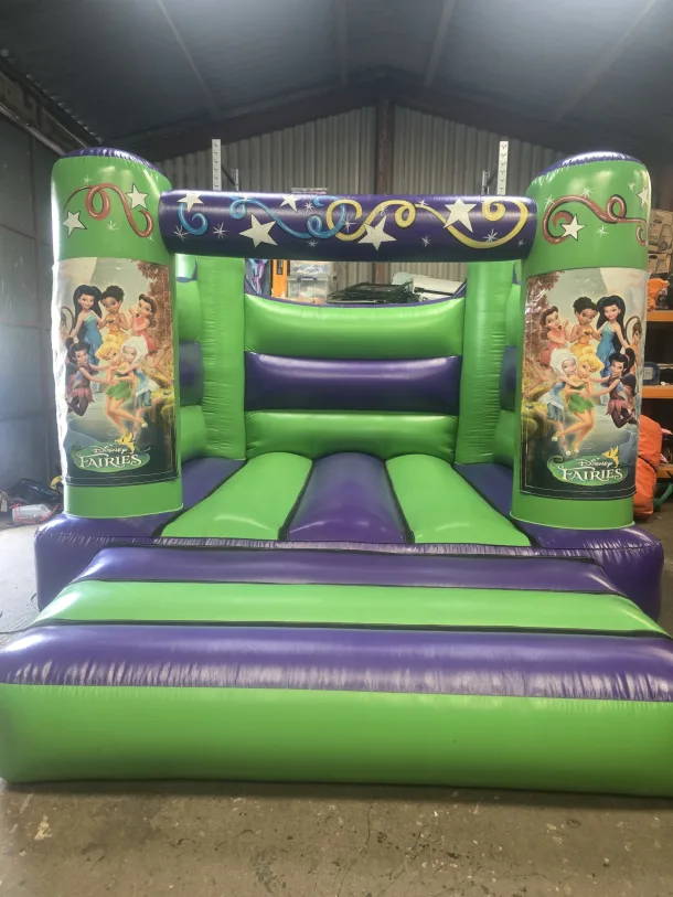 Green And Purple Tinkerbell H Frame Bouncy Castle