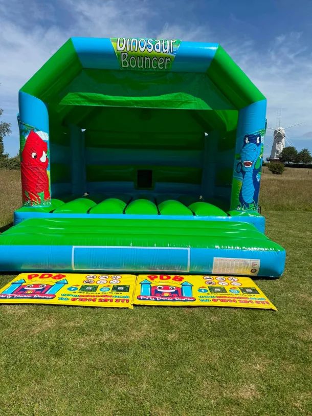 Dino Themed Green And Blue Castle