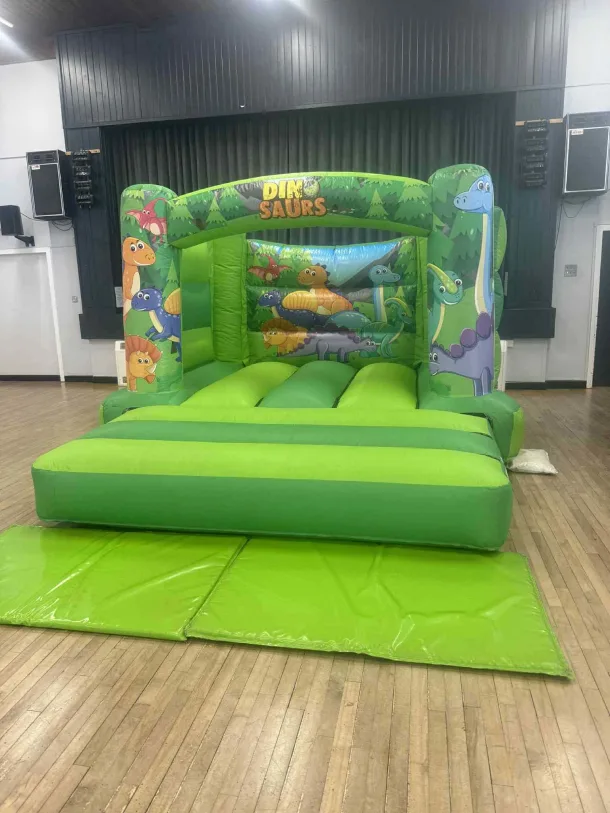 Green Dinosaur Castle 10ft X 12ft