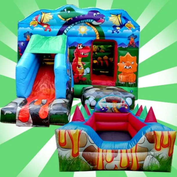 Dinosaur Slide Castle And Ball Pool