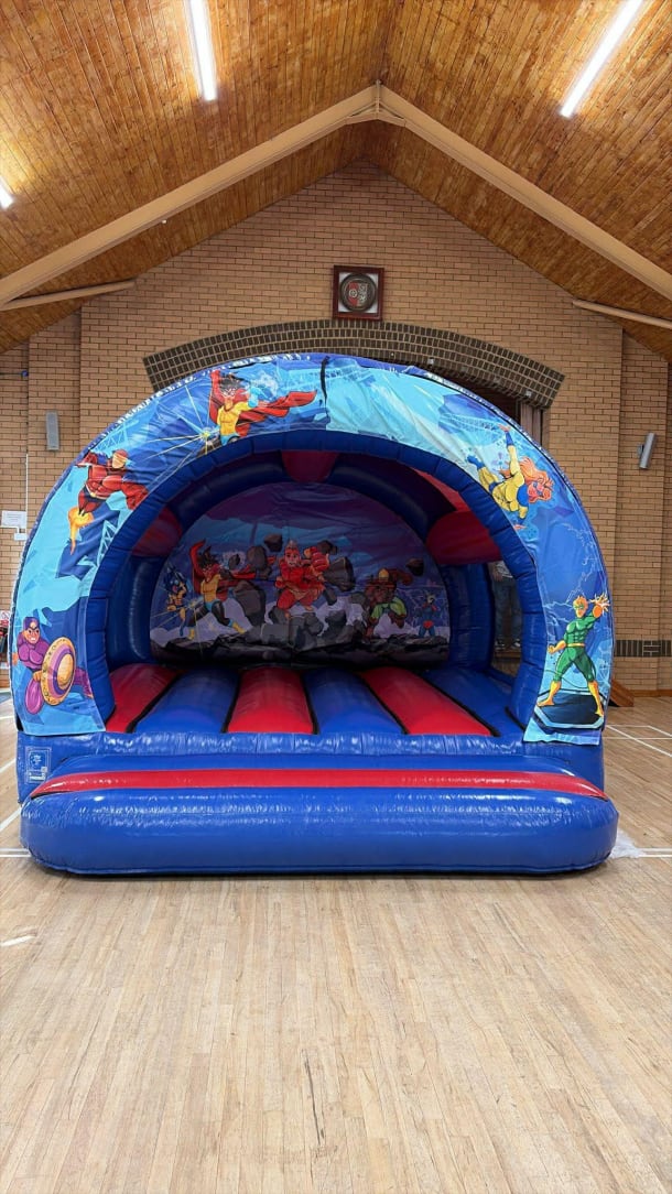 3d Superhero Bouncy Castle