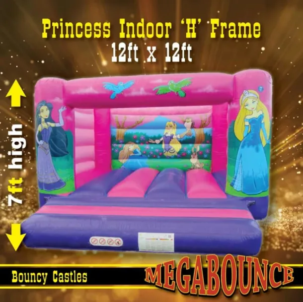 12ft X 12ft Princess Indoor H Frame Bouncy Castle