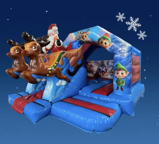 Christmas Bouncy Castle 3d With Slide