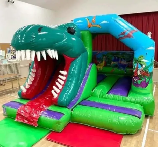 3d Dinosaur Bounce And Slide Castle