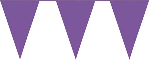 Purple Standard Plastic Bunting 10m (20 Flags)