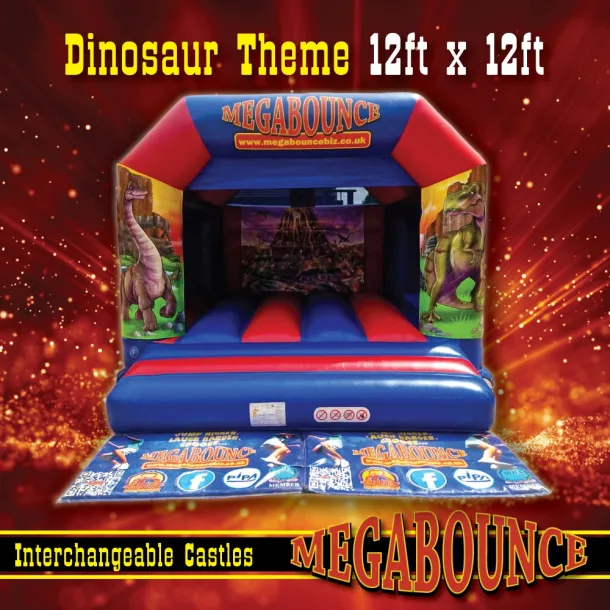 12ft X 12ft Dinosaur Themed Bouncy Castle