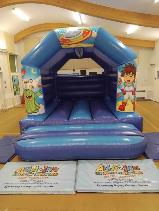 11ft X 15ft Space Bouncy Castle - Blue