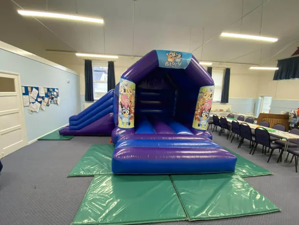 Bluey Blue And Purple Castle With Side Slide