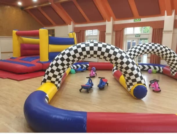 Didi Car Racetrack  Low Height H Frame Kids Bouncy Castle