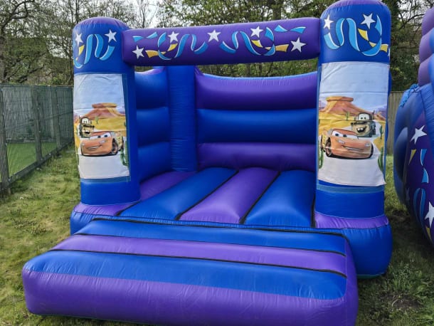 Cars Themed Blue And Purple Party Themed Castle