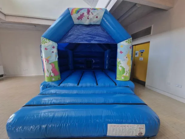 Blue Unicorn Bouncy Castle