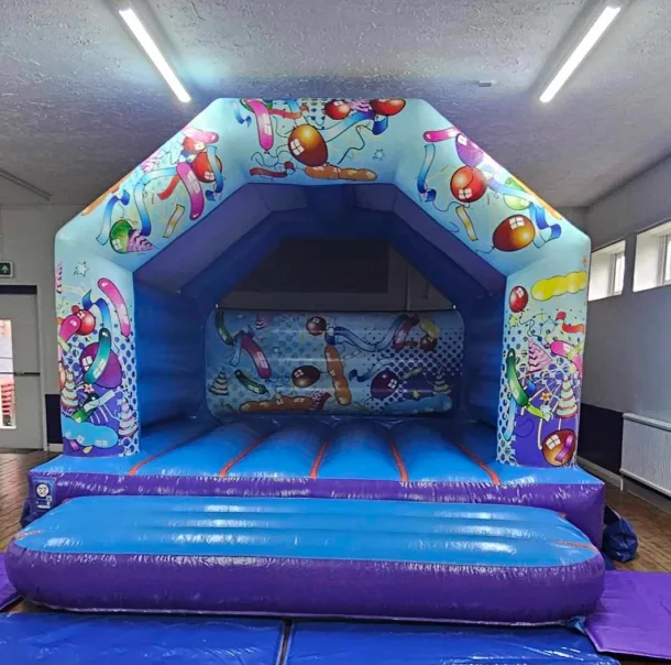 Balloon Blue And Purple Party Castle