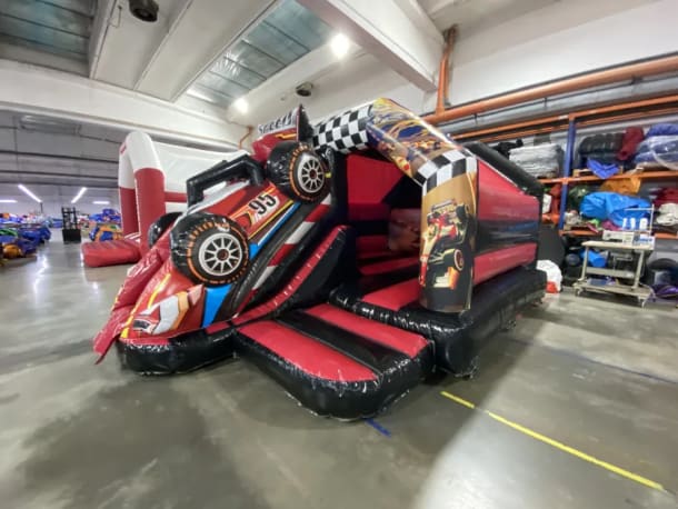 3d Racing Car With Slide 12ft X 18