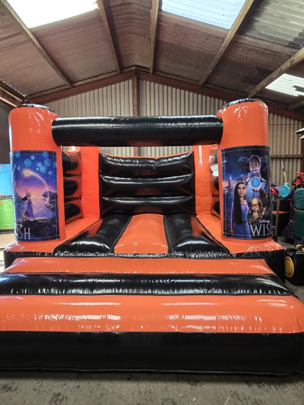 Orange And Black Wish H Frame Bouncy Castle