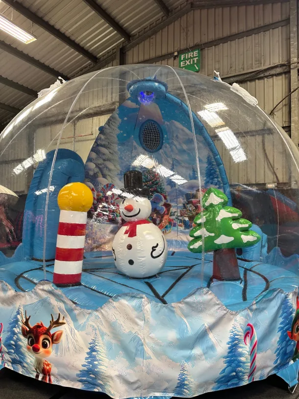 16ft X 19ft Christmas Themed Snow Globe Bouncy Castle