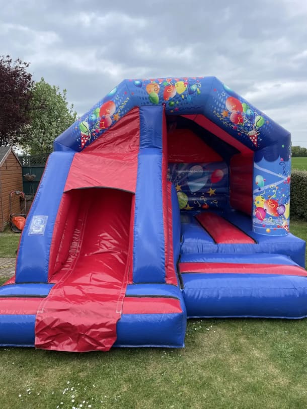 Blue And Red Party With Slide