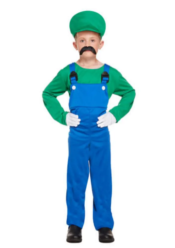Luigi Kids Fancy Dress Costume