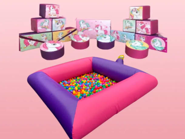 Pink-purple Ball Pool And Soft Play