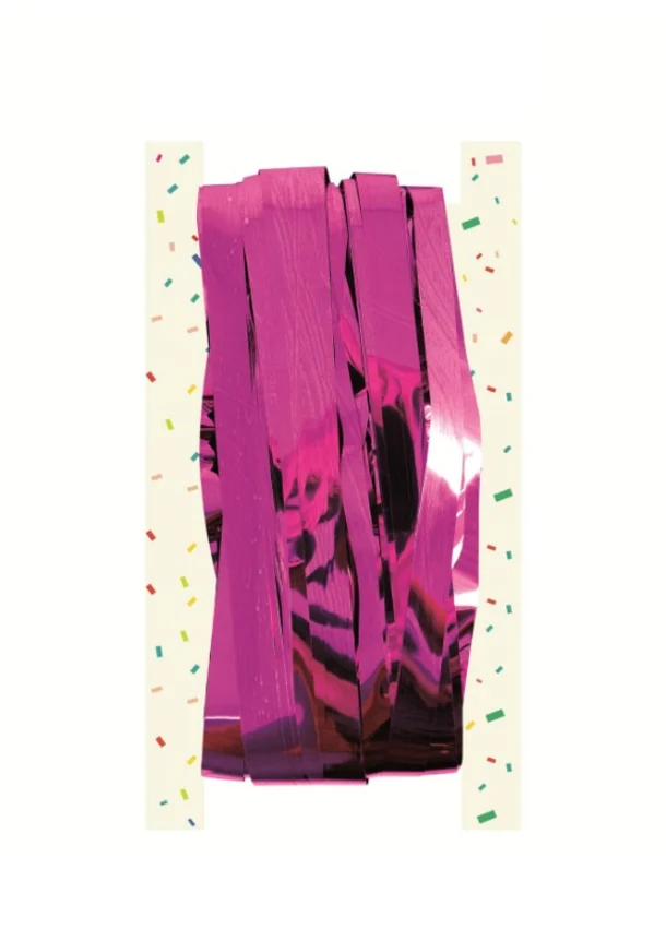 Hot Pink Foil Curtain 92cm X 244cm