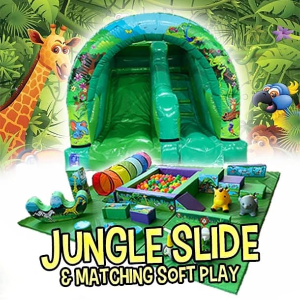 Jungle Slide And Matching Jungle Soft Play