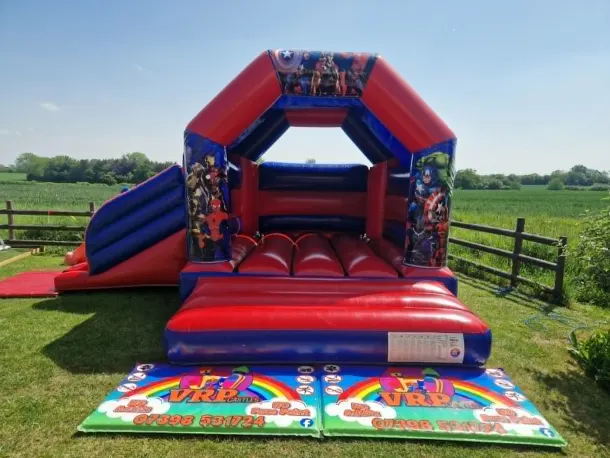 Superhero Red And Blue Velcro Side Slides