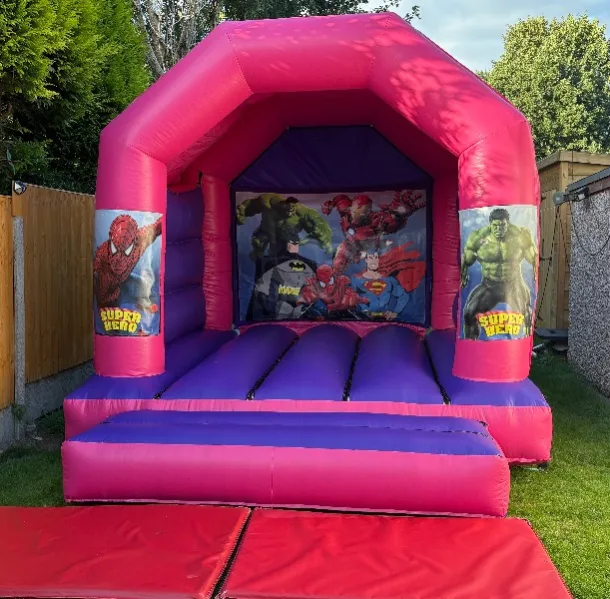 12ft X 12ft Pink And Purple - Superhero Theme