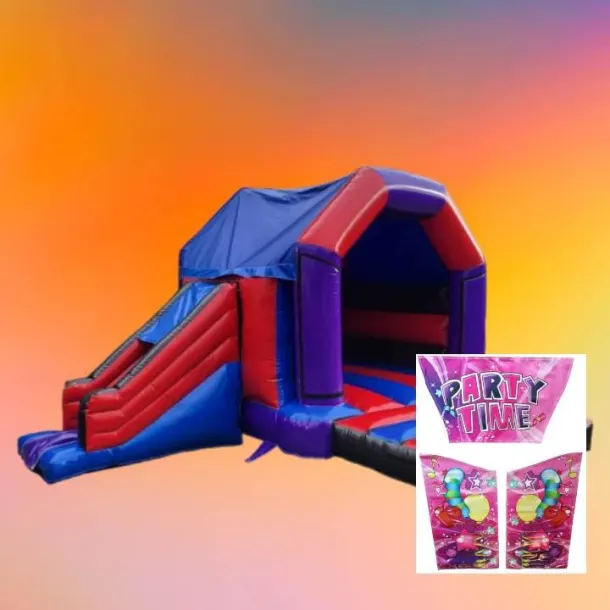 Party Theme Side Slide Bouncy Castle
